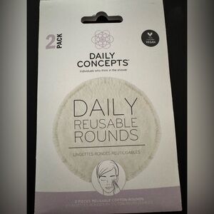 Daily Concepts Daily Reusable Rounds -  Vegan Cotton Rounds - 2 Pack